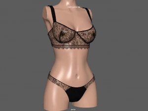 womens underwear 3D Model