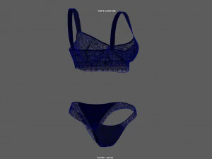 womens underwear 3D Model