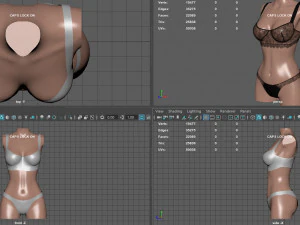 womens underwear 3D Model