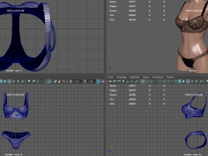 womens underwear 3D Model