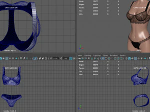 womens underwear 3D Model