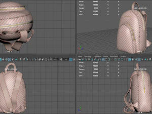 backpack woman 3D Model