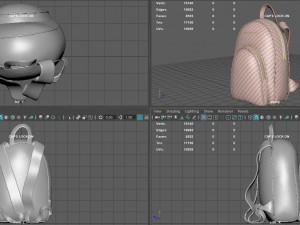 backpack woman 3Dモデル