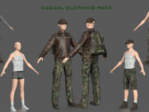 casual clothing pack Modello 3D