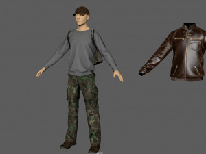 casual clothing pack 3D Model
