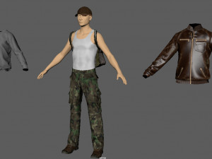casual clothing pack 3D Model