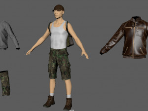 casual clothing pack 3D Model