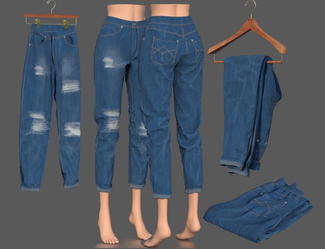 jeans pack 3D मॉडल .c4d .max .obj .3ds .fbx .stl .blend 
