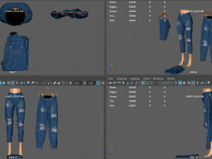 pacote de jeans Modelo 3D