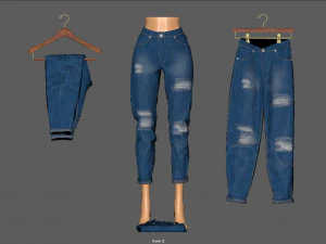pacote de jeans Modelo 3D