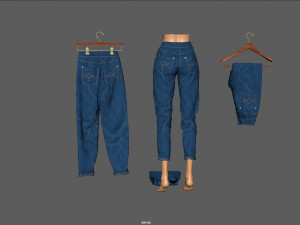 jeans pack 3D मॉडल