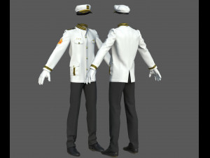 officer marine 3D-Modell