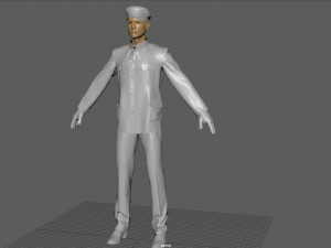 officer marine 3Dモデル