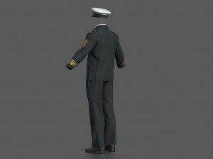 captain navy uniform 3D 모델