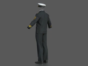 captain navy uniform 3D Model