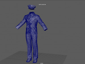 captain navy uniform 3D 모델