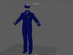 captain navy uniform 3D Model