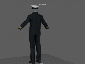 captain navy uniform 3D 모델