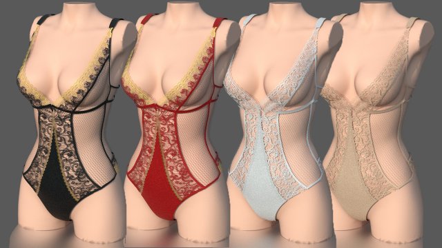 lace body 2 Modelo 3D .c4d .max .obj .3ds .fbx .stl .blend 