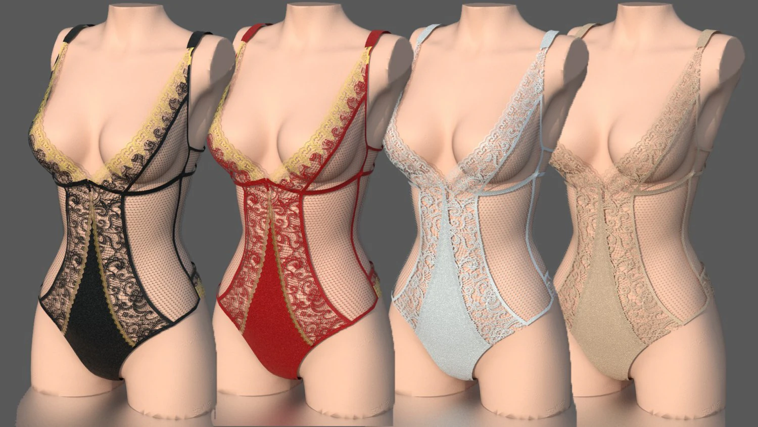lace body 2 3D Model .c4d .max .obj .3ds .fbx .stl .blend 