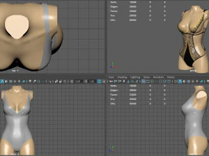 lace body 2 3D Model