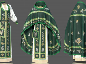 ortodox church priest clothing Model 3D