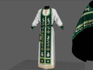 ortodox church priest clothing 3D Model