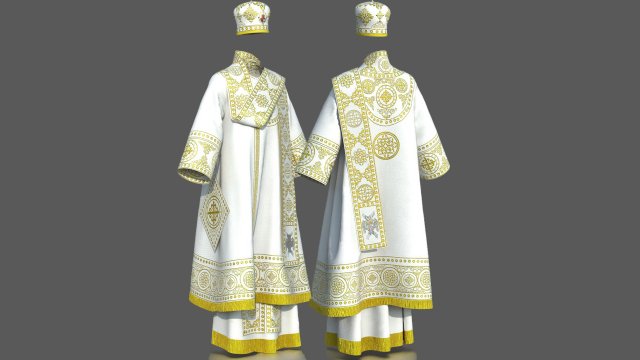 ortodox bishop vestment 3D Model .c4d .max .obj .3ds .fbx .stl .blend 