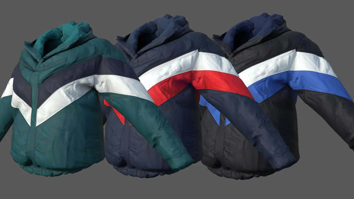 winter jaket woman 3D Model .c4d .max .obj .3ds .fbx .stl .blend