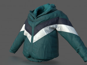 winter jaket woman Model 3D