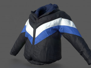 winter jaket woman Model 3D