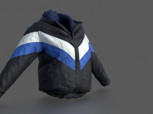 winter jaket woman Model 3D