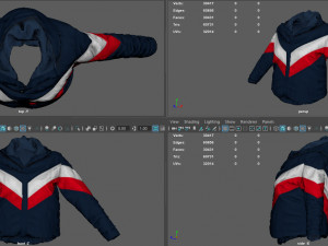 winter jaket woman Model 3D