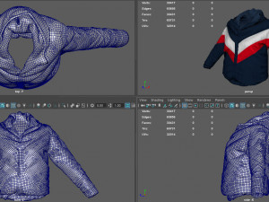 winter jaket woman Model 3D
