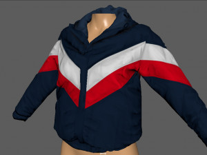 winter jaket woman Model 3D