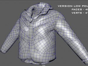 winter jaket woman Model 3D