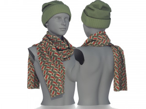 hat and scarf 3D Model