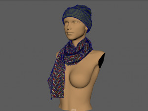 hat and scarf 3D Model