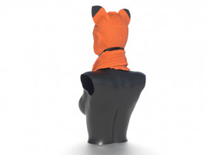 hat with scarf Modèle 3D