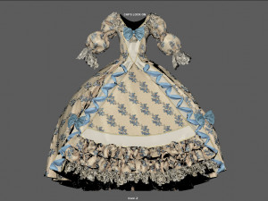 baroque renaissance dress Model 3D