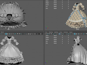 baroque renaissance dress Model 3D