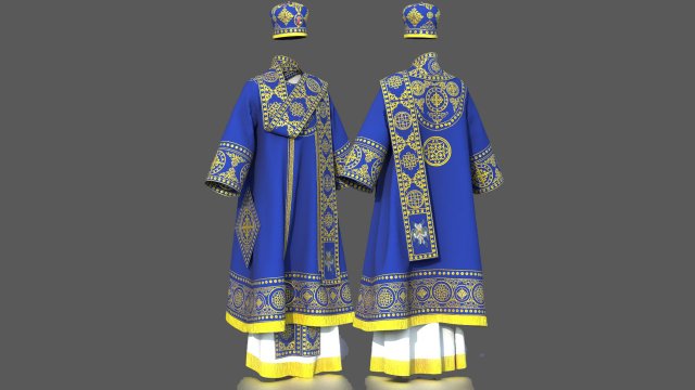 ortodox bishop vestment ii Model 3D .c4d .max .obj .3ds .fbx .stl .blend 