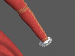 baroque dress 3D मॉडल