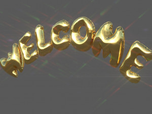 welcome balloons 3Dモデル