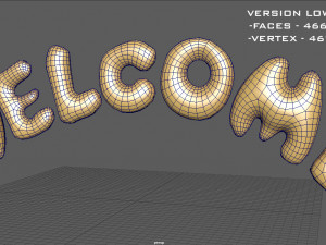 welcome balloons 3Dモデル
