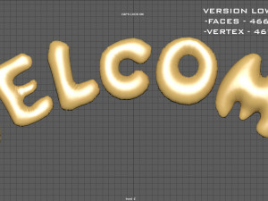 welcome balloons 3Dモデル