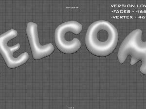 welcome balloons 3Dモデル