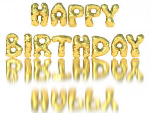 happy birthday balloons Modelo 3D