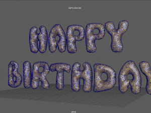 happy birthday balloons Modelo 3D