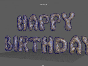 happy birthday balloons 3D Model